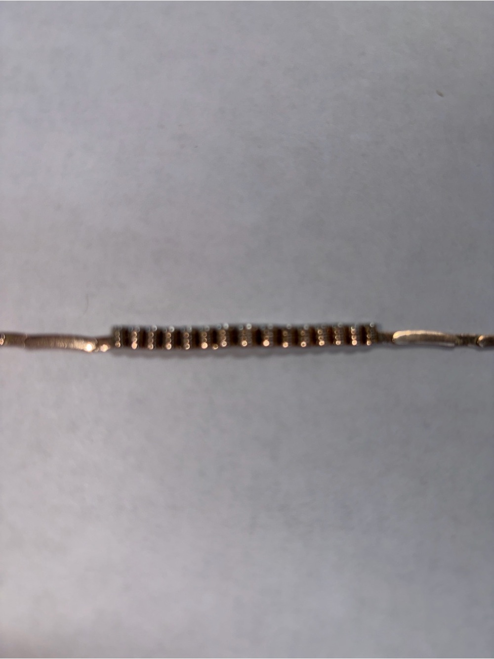 Diamond and gold antique station bracelet - Picture 4 of 16